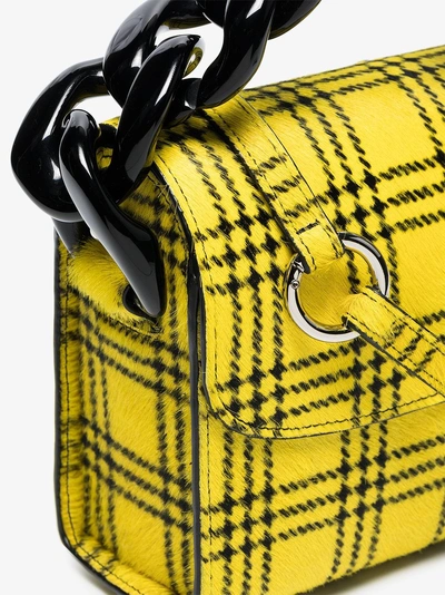 Shop Marques' Almeida Marques'almeida Mini-tasche Mit Schottenkaro In Yellow/orange