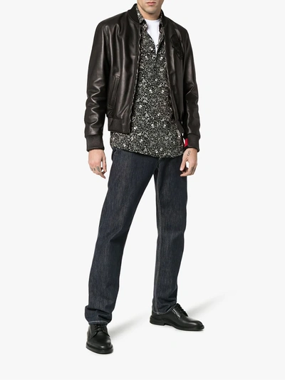 Shop Alexander Mcqueen Skull Embossed Bomber Jacket In Black