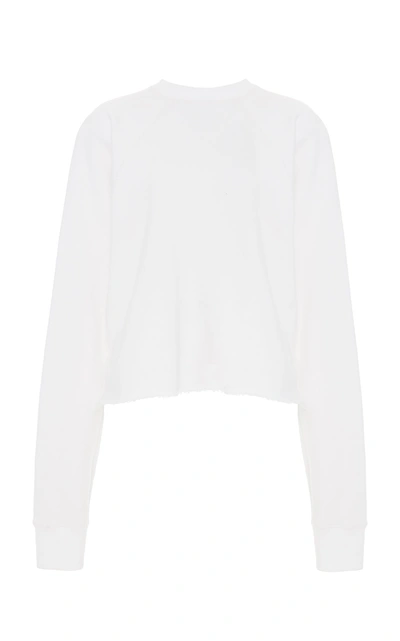 Shop Marissa Webb So Uptight Zipper Cotton Sweatshirt In White