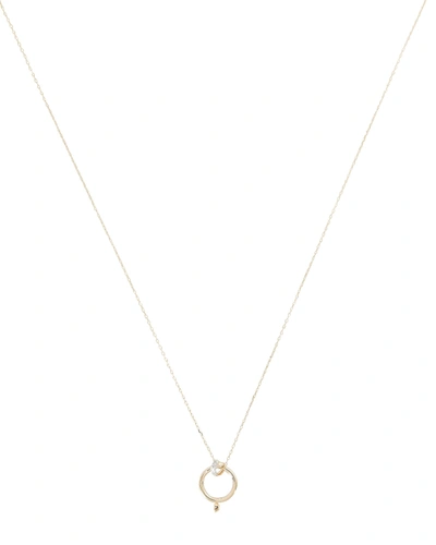 Shop Adina Reyter Pavé Knot Loop Necklace In Gold