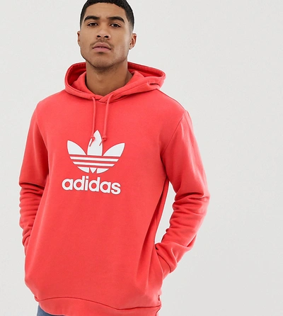 Adidas Originals Trefoil Hoodie - Red | ModeSens