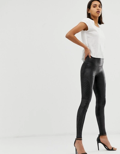 Buy SPANX® Medium Control Faux Leather Moto Shaping Leggings from