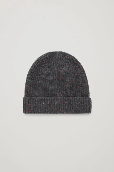 Shop Cos Speckled Cashmere Hat In Grey