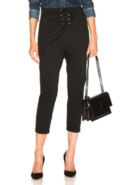 Shop Nili Lotan Lace Up Avery Pant In Black In Jet Black