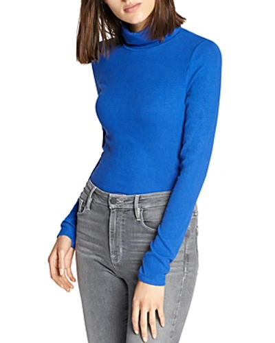 Shop Sanctuary Ribbed Turtleneck Top In Electric Blue