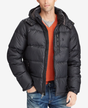 ralph lauren men's black puffer jacket