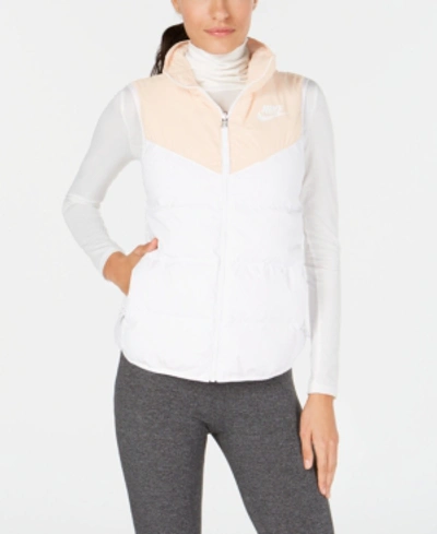 Shop Nike Women's Sportswear Windrunner Reversible Sleeveless Down Vest In Guava Ice