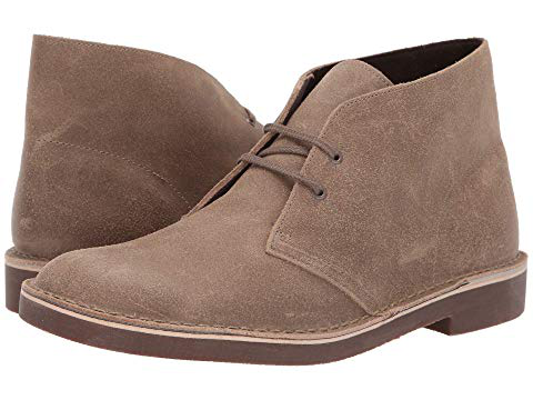 taupe distressed suede clarks