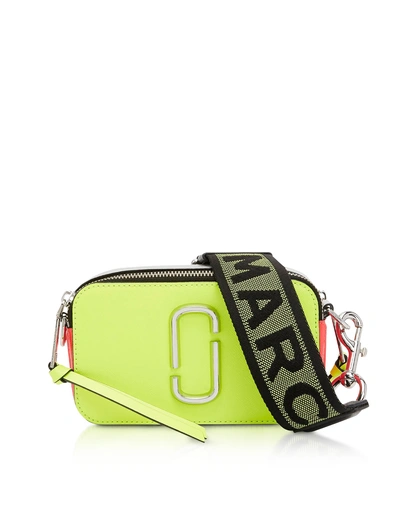 Shop Marc Jacobs Snapshot Fluorescent Small Camera Bag In Neon Yellow