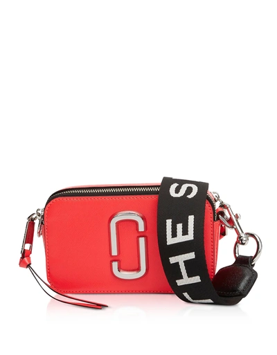 Shop Marc Jacobs Snapshot Fluorescent Small Camera Bag In Hot Pink