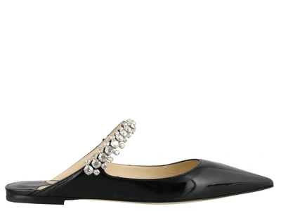 Shop Jimmy Choo Bing Flat In Black