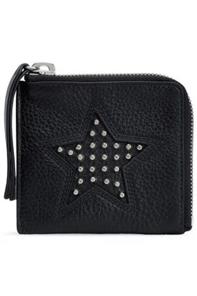Shop Mcq By Alexander Mcqueen Mcq Alexander Mcqueen Woman Studded Pebbled-leather Coin Purse Black