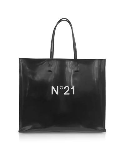 Shop N°21 Black Patent Eco-leather Large Tote Bag