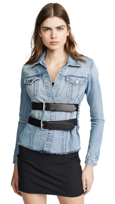 Shop Rta Bella Denim Jacket In Clean Blue