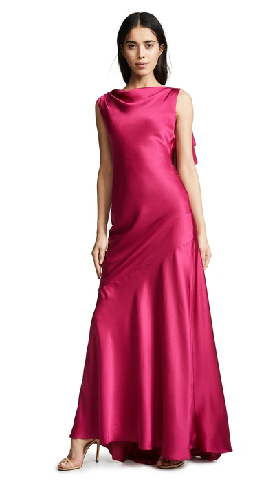 Shop Rachel Zoe Ami Gown In Royal Fuchsia