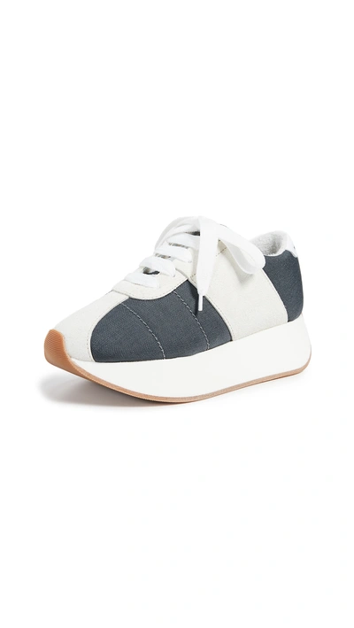 Shop Marni Platform Sneakers In Grey