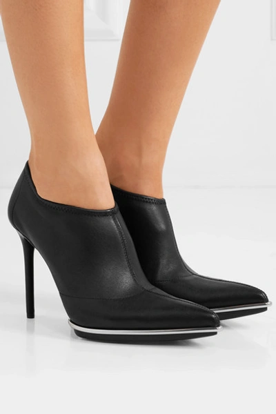Shop Alexander Wang Cara Leather Ankle Boots In Black