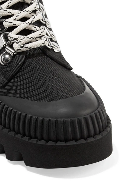 Shop Proenza Schouler Cotton-canvas Ankle Boots In Black