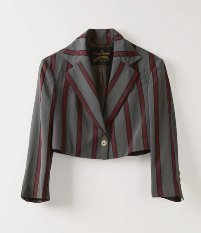 Shop Vivienne Westwood Cropped Jacket Grey