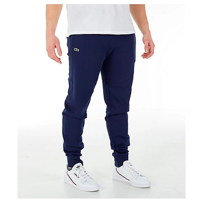 Shop Lacoste Men's Sport Fleece Tennis Sweatpants In Blue Size 2x-large Cotton/fleece