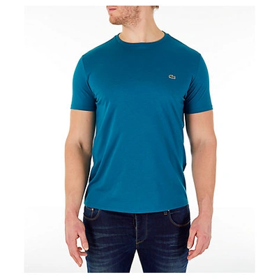 Shop Lacoste Men's Pima Crew T-shirt In Black Size Large Cotton
