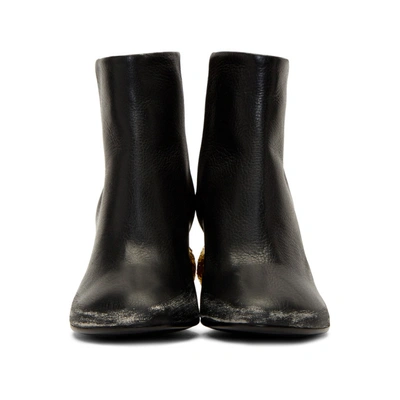 Shop Mm6 Maison Margiela Black Ball Heel Boots In T8013 Black