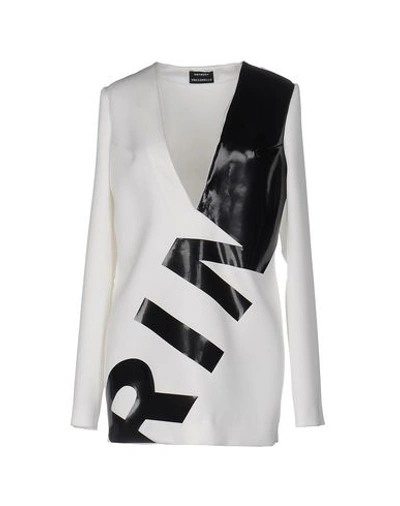 Shop Anthony Vaccarello Short Dress In White