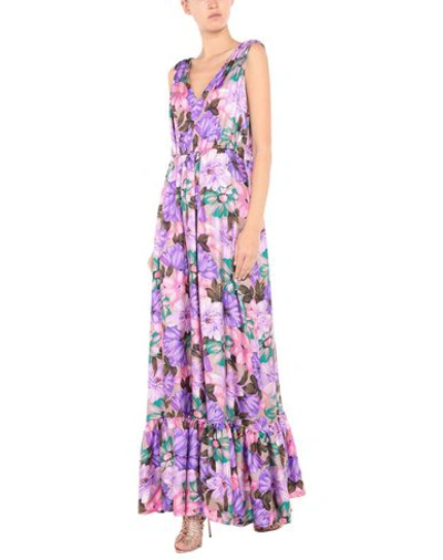 Shop Msgm Long Dresses In Light Purple