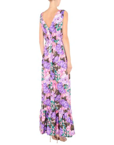 Shop Msgm Long Dresses In Light Purple