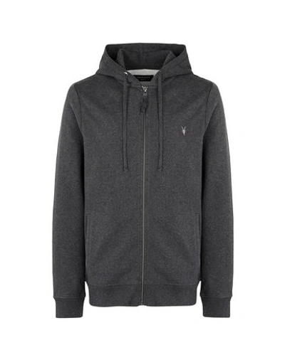 Shop Allsaints Hooded Sweatshirt In Steel Grey