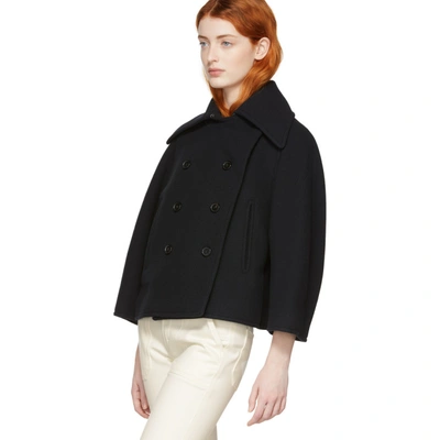 Shop Chloé Chloe Navy Wool Jacket In 48a Navy