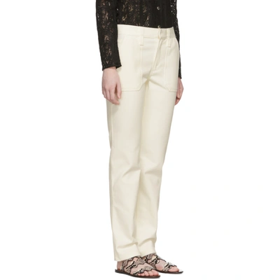 Shop Chloé Chloe White Slim Fit Jeans In 115 Dustywh