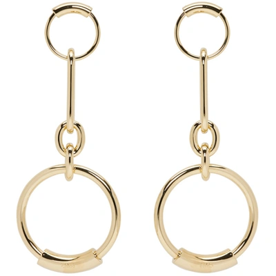 Shop Chloé Chloe Gold Reese Earrings In 9da Gold