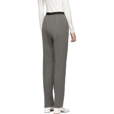 Shop Maison Margiela Grey Pull-on Trousers In 856 M Grey