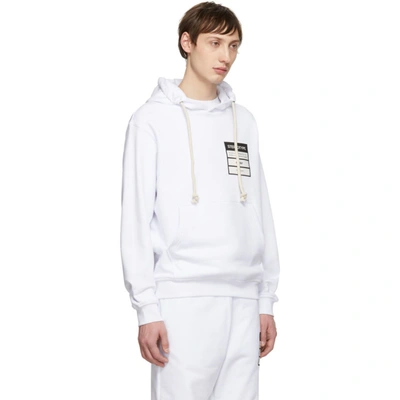 Shop Maison Margiela White French Terry Stereotype Hoodie In 100 White