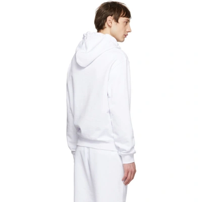 Shop Maison Margiela White French Terry Stereotype Hoodie In 100 White