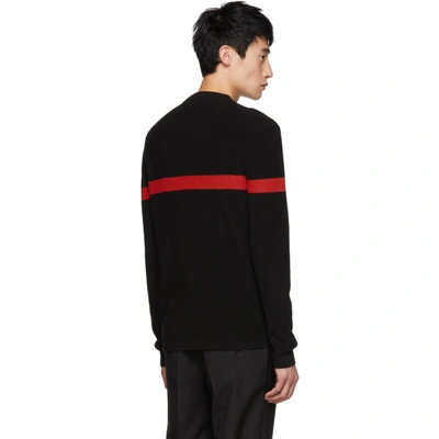 Shop Alexander Mcqueen Black And Red Skull Sweater In 1054 Bk/red