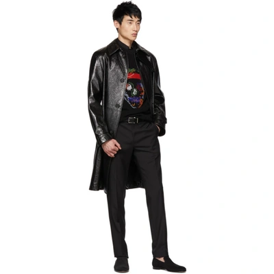 Shop Alexander Mcqueen Black And Red Skull Sweater In 1054 Bk/red