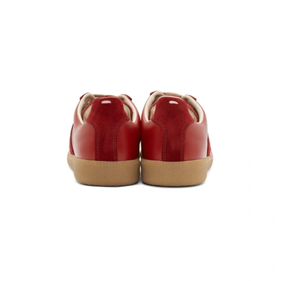 Shop Maison Margiela Burgundy Replica Sneakers In 259 Bordeau