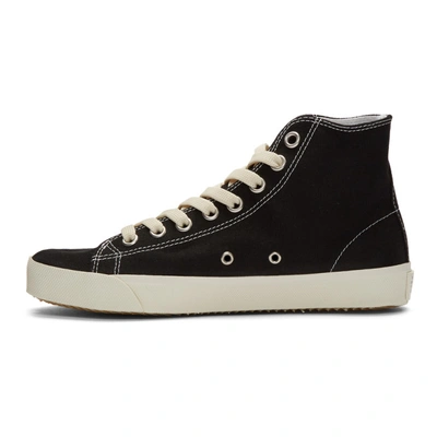 Shop Maison Margiela Black Tabi High-top Sneakers In T8013 Black