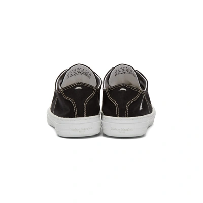 Shop Maison Margiela Black Canvas Stereotype Sneakers In T8013 Black