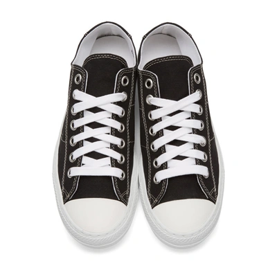 Shop Maison Margiela Black Canvas Stereotype Sneakers In T8013 Black