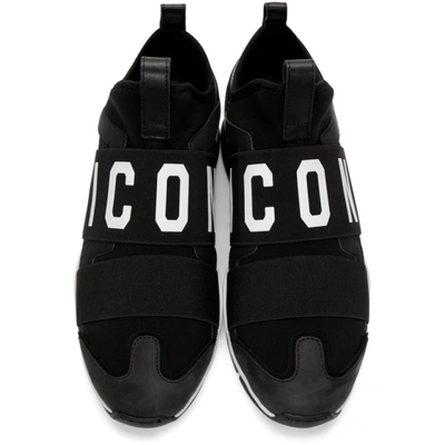 Shop Dsquared2 Black Icon Sneakers In 2124 Black
