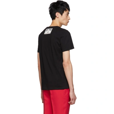 Shop Alexander Mcqueen Black Logo Patch T-shirt In 1000 Black