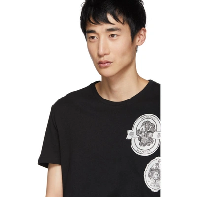 Shop Alexander Mcqueen Black Logo Patch T-shirt In 1000 Black