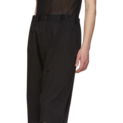 Shop Maison Margiela Black Fine Twill Shorts In 900 Black