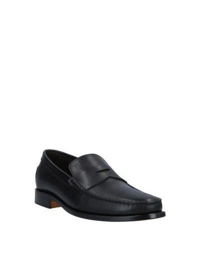 Tod's Smooth Leather Moccasin Loafers With Subtle Stitching In Black