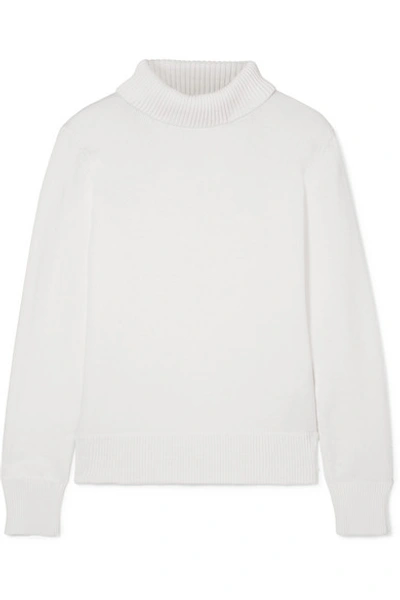 Shop Simon Miller Doria Cotton-blend Turtleneck Sweater In White