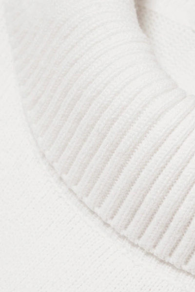 Shop Simon Miller Doria Cotton-blend Turtleneck Sweater In White