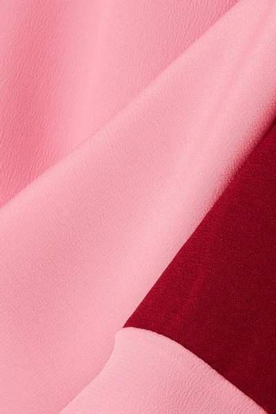 Shop Marni Draped Crepe De Chine Blouse In Pink